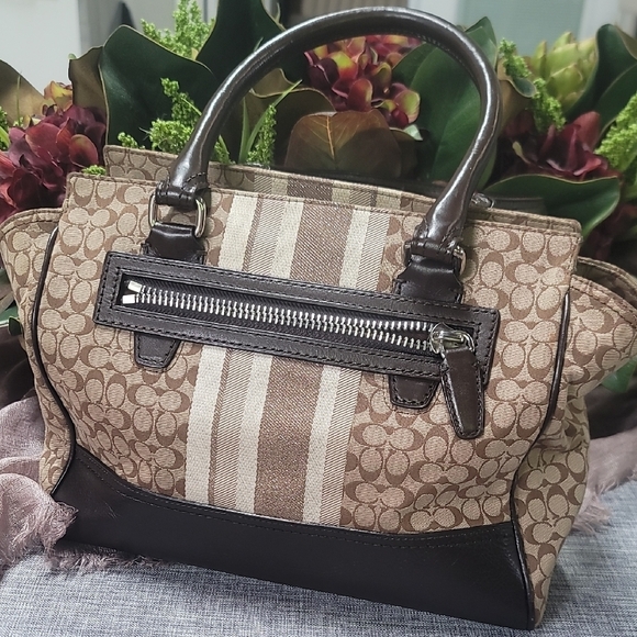 Coach Brown and Black Satchel - Picture 5 of 11